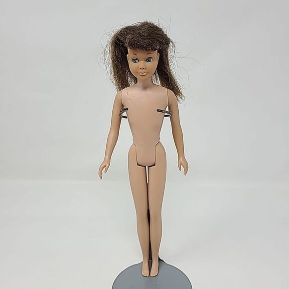 Vtg Skipper Doll 1960s SL #950 Two Tone Brunette Japan Straight Leg - Picture 1 of 10
